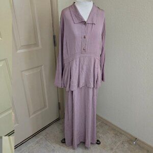Vintage Angelheart Designs Maxi tan Dress by Jeanne Engelhart of FLAX Size S